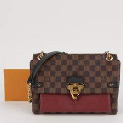 Louis Vuitton Brown Damier Ebene with Leather PM Vavin Handbag 
