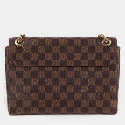 Louis Vuitton Brown Damier Ebene with Leather PM Vavin Handbag 