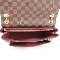 Louis Vuitton Brown Damier Ebene with Leather PM Vavin Handbag 