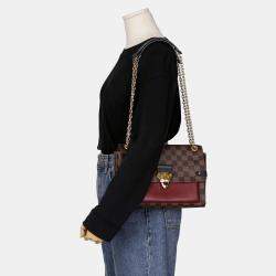 Louis Vuitton Brown Damier Ebene with Leather PM Vavin Handbag 