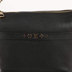 Louis Vuitton PM Size Black Leather Cruiser Shoulder Bag