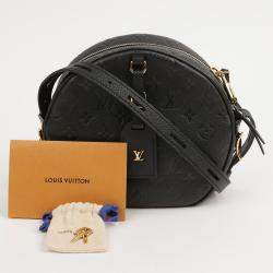 Louis Vuitton Black Monogram Empreinte Leather Boite Chapeau Souple MM Bag