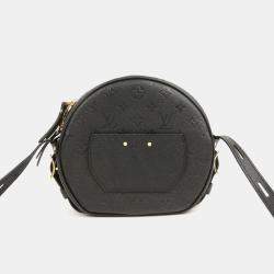 Louis Vuitton Black Monogram Empreinte Leather Boite Chapeau Souple MM Bag