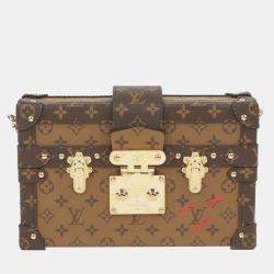 Louis Vuitton Monogram Reverse Canvas Petite Malle Clutch Bag