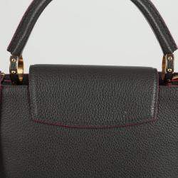 Louis Vuitton Gray Leather Capucines MM Tote Bag