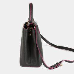 Louis Vuitton Gray Leather Capucines MM Tote Bag