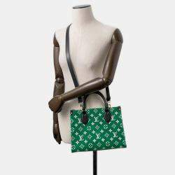 Louis Vuitton Green Monogram Jacquard Velvet LV Match Onthego PM Bag