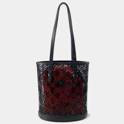 Louis Vuitton Noir Monogram Race Nicolas Ghesquiere PM Bucket Bag