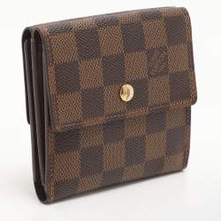 Louis Vuitton Damier Ebene Canvas Elise Compact Wallet
