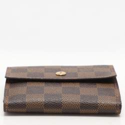 Louis Vuitton Damier Ebene Canvas Elise Compact Wallet
