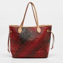 Louis Vuitton Rouge Monogram Canvas Limited Edition Yayoi Kusama Waves Neverfull MM Bag