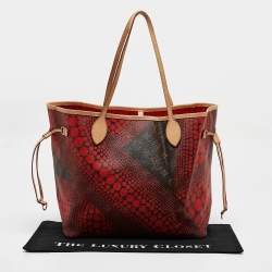 Louis Vuitton Rouge Monogram Canvas Limited Edition Yayoi Kusama Waves Neverfull MM Bag
