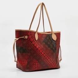 Louis Vuitton Rouge Monogram Canvas Limited Edition Yayoi Kusama Waves Neverfull MM Bag