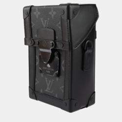 Louis Vuitton Black Monogram Eclipse Leather Vertical Trunk Wearable Wallet Shoulder Bag