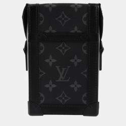 Louis Vuitton Black Monogram Eclipse Leather Vertical Trunk Wearable Wallet Shoulder Bag