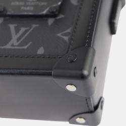 Louis Vuitton Black Monogram Eclipse Leather Vertical Trunk Wearable Wallet Shoulder Bag