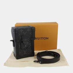 Louis Vuitton Black Monogram Eclipse Leather Vertical Trunk Wearable Wallet Shoulder Bag