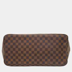 Pre Owned Louis Vuitton Brown Coated Canvas Damier Ebene Neverfull GM Tote Bag