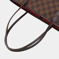 Pre Owned Louis Vuitton Brown Coated Canvas Damier Ebene Neverfull GM Tote Bag