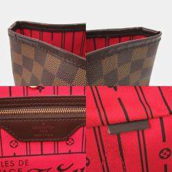 Pre Owned Louis Vuitton Brown Coated Canvas Damier Ebene Neverfull GM Tote Bag