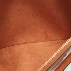 Pre Owned Louis Vuitton Caramel Monogram Giant Empreinte Leather Double Zip Pochette
