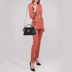 Pre Owned Louis Vuitton Black Monogram Empreinte Leather Georges BB Bag