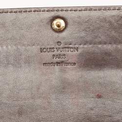 Pre Owned Louis Vuitton Amarante Monogram Vernis Sarah Wallet