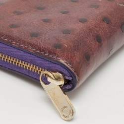 Louis Vuitton Purple Ostrich Zippy Coin Purse