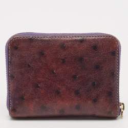 Louis Vuitton Purple Ostrich Zippy Coin Purse