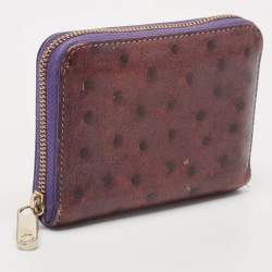 Louis Vuitton Purple Ostrich Zippy Coin Purse