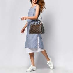 Pre Owned Louis Vuitton Black Damier Ebene Canvas Brittany Bag