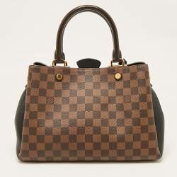 Pre Owned Louis Vuitton Black Damier Ebene Canvas Brittany Bag