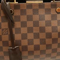 Pre Owned Louis Vuitton Black Damier Ebene Canvas Brittany Bag