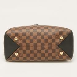 Pre Owned Louis Vuitton Black Damier Ebene Canvas Brittany Bag