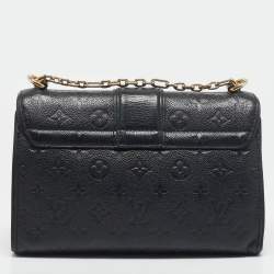 Pre Owned Louis Vuitton Black Monogram Empreinte Leather Saint Sulpice PM Bag