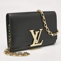 مملوكة مسبقًا Louis Vuitton Black Leather Louise Chain Clutch