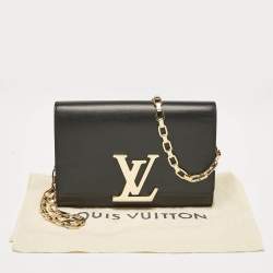 مملوكة مسبقًا Louis Vuitton Black Leather Louise Chain Clutch