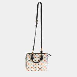 Louis Vuitton White Canvas Game On Speedy Bandouliere 25 Bag