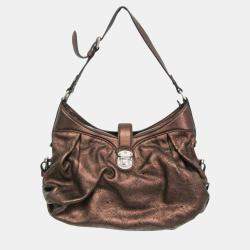 Pre Owned Louis Vuitton Mordore Mahina Leather Shoulder Bag