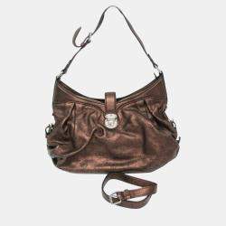 Pre Owned Louis Vuitton Mordore Mahina Leather Shoulder Bag