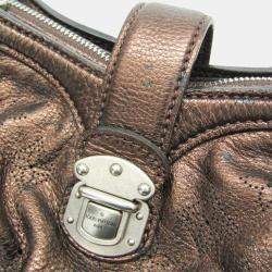 Pre Owned Louis Vuitton Mordore Mahina Leather Shoulder Bag