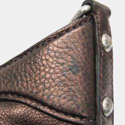 Pre Owned Louis Vuitton Mordore Mahina Leather Shoulder Bag