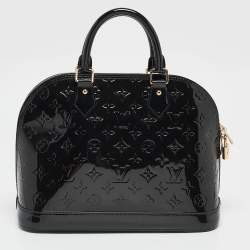 Pre Owned Louis Vuitton Bleu Infini Monogram Vernis Alma PM Bag with Wallet