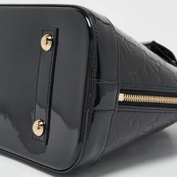 Pre Owned Louis Vuitton Bleu Infini Monogram Vernis Alma PM Bag with Wallet