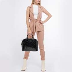 Pre Owned Louis Vuitton Bleu Infini Monogram Vernis Alma PM Bag with Wallet