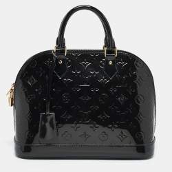 Pre Owned Louis Vuitton Bleu Infini Monogram Vernis Alma PM Bag with Wallet