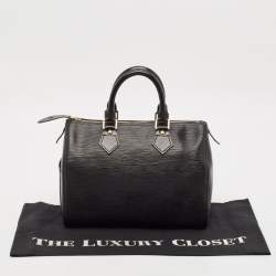 Pre Owned Louis Vuitton Black Epi Leather Speedy 25 Bag