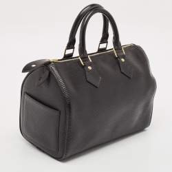 Pre Owned Louis Vuitton Black Epi Leather Speedy 25 Bag