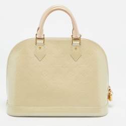 Louis Vuitton Blanc Corail Monogram Vernis Alma PM Bag w/Wallet