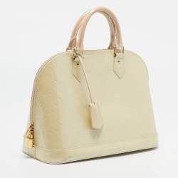 Louis Vuitton Blanc Corail Monogram Vernis Alma PM Bag w/Wallet